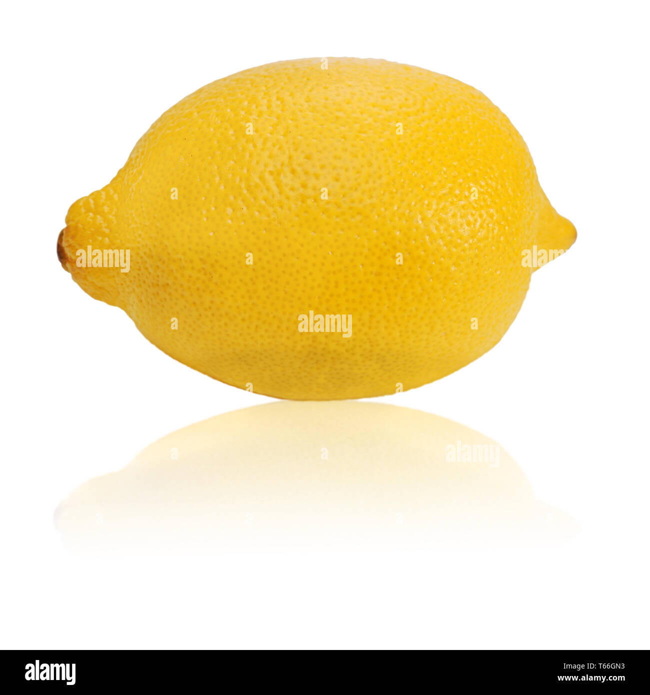 yellow ripe lemon isolated on a white background Stock Photo