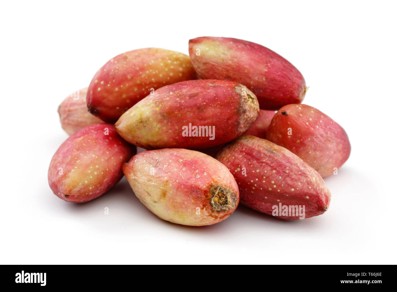 Raw pink pistachio nuts isolated on white background Stock Photo Alamy