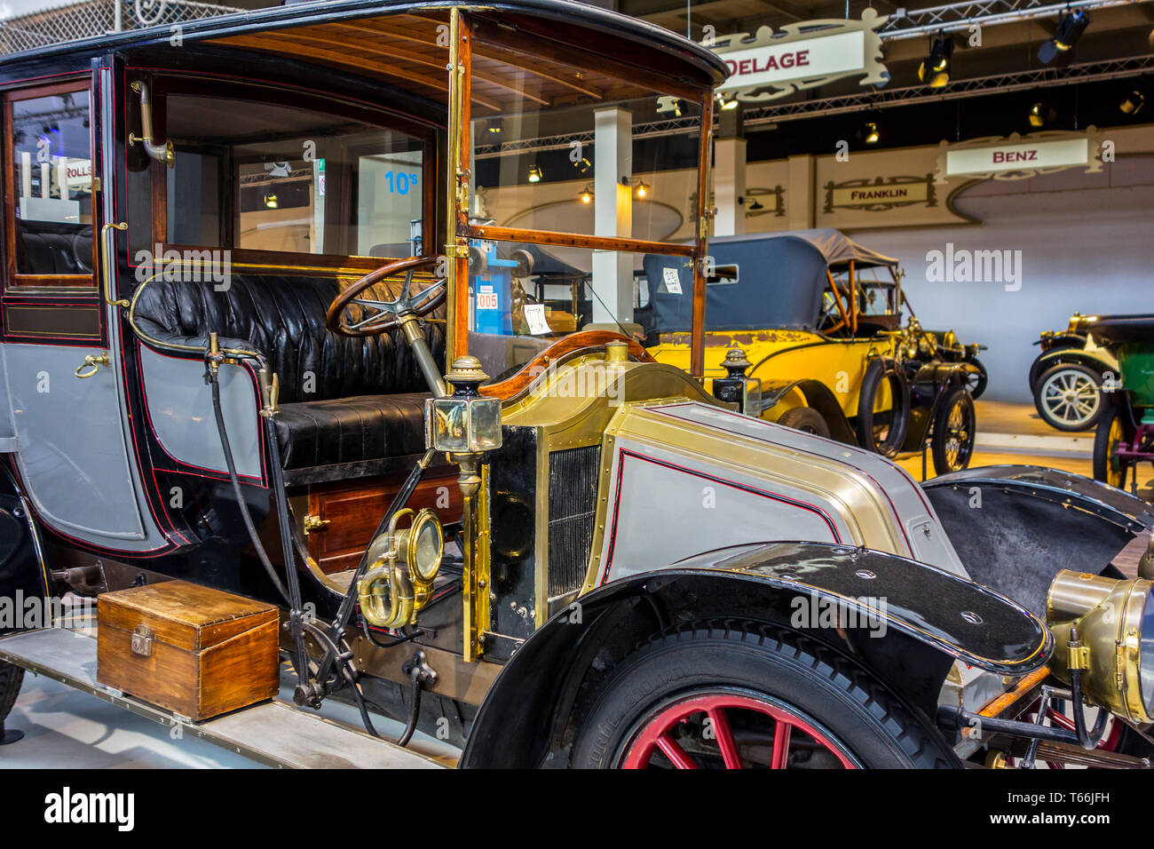 Renault Type X-1, French classic automobile / oldtimer / antique vehicle from 1908 at Autoworld, vintage car museum in Brussels, Belgium Stock Photo