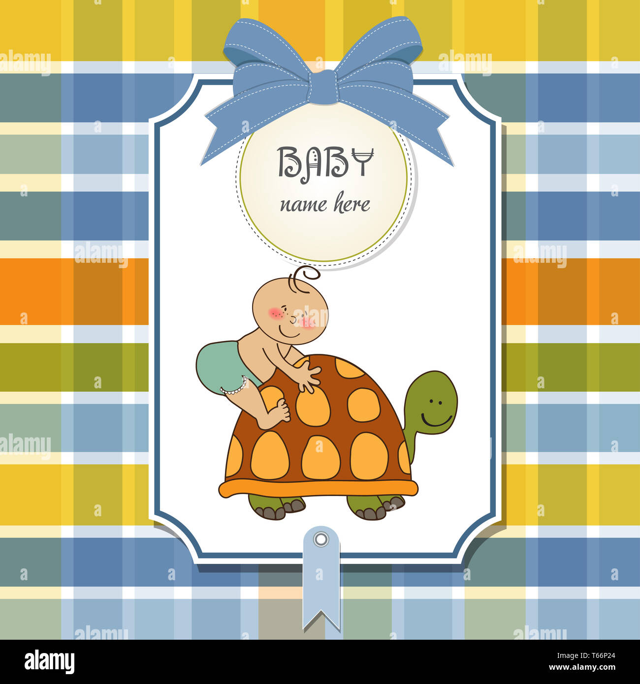 funny baby boy announcement card Stock Photo - Alamy