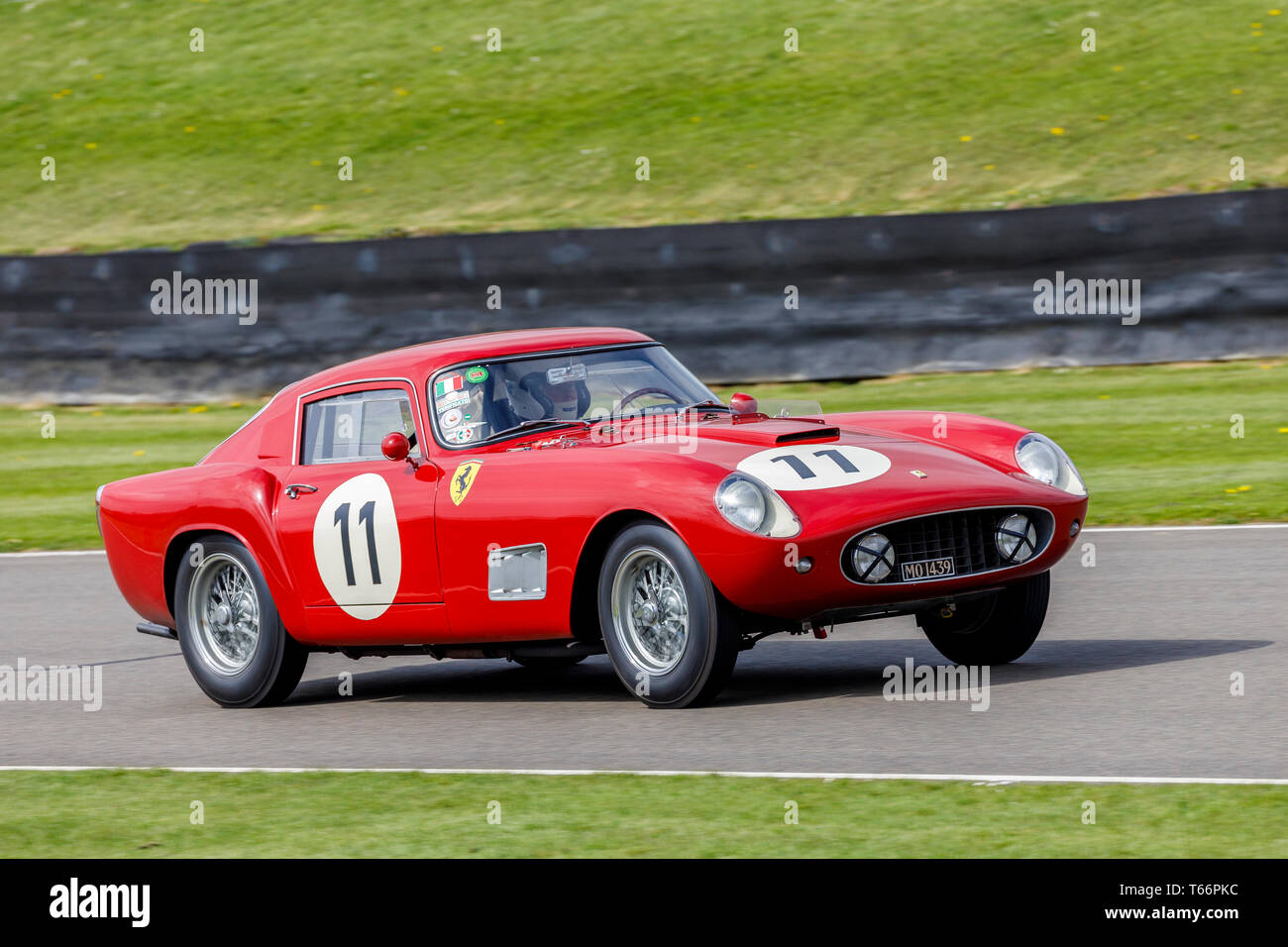 1958 Ferrari 250 GT Tour de France with driver Kim Taylor-Smith during the Tony Gaze Trophy race at the 77th Goodwood Members Meeting, Sussex, UK. Stock Photo