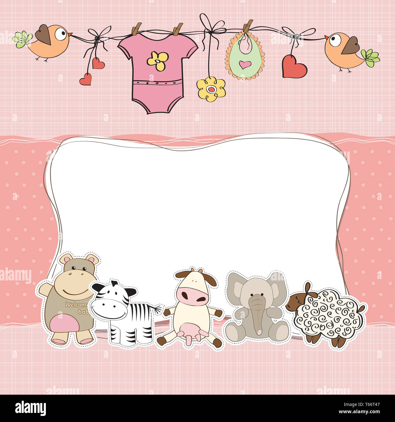 Baby shower girl invitation card hi-res stock photography and images ...