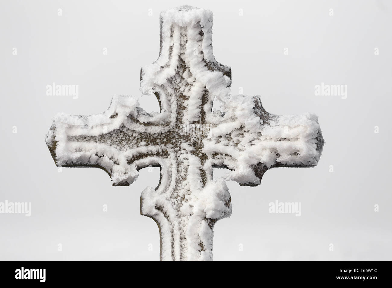 detail of religion symbol calvary cross outdoor Stock Photo