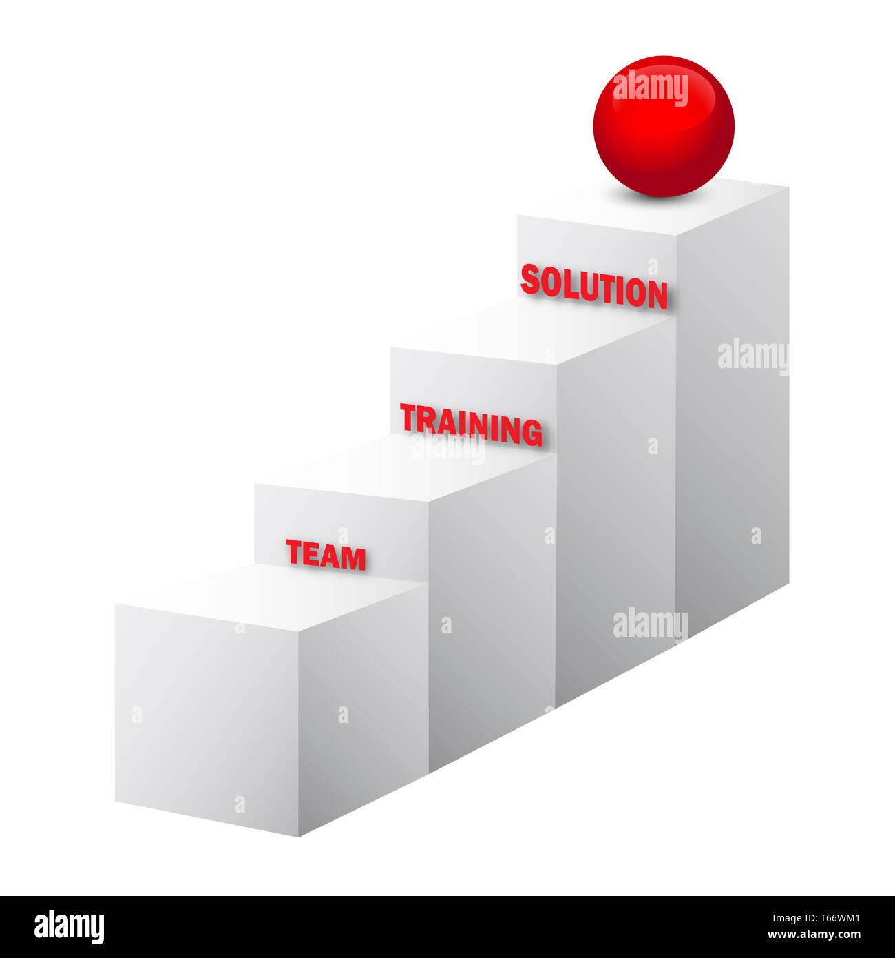 Team, training, solution stairs, 3d vector Stock Photo Alamy
