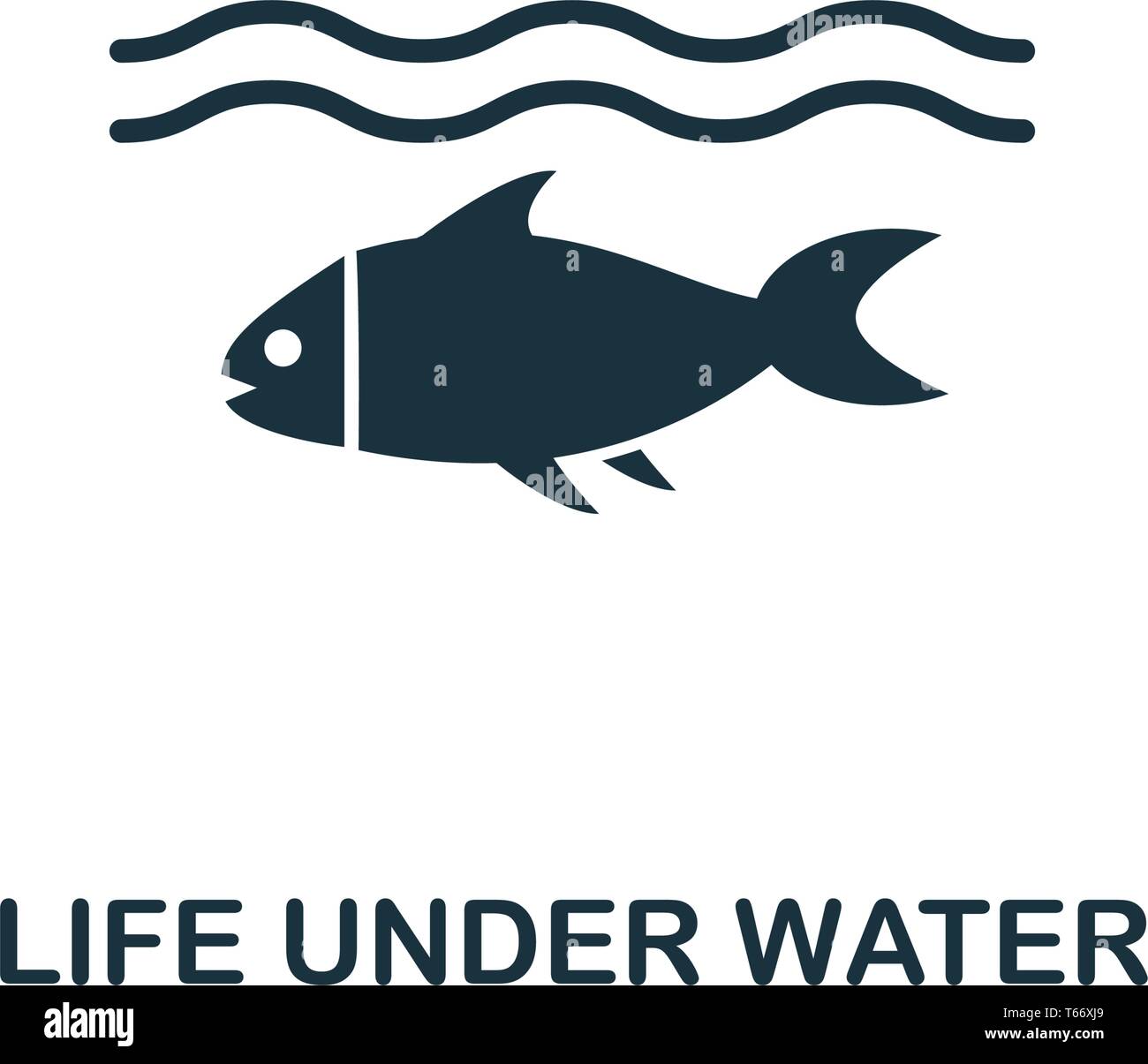 Life Under Water icon. Creative element design from community icons collection. Pixel perfect Life Under Water icon for web design, apps, software Stock Vector