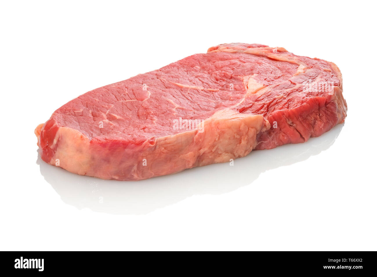 Raw rib eye steak entrecote beef white isolated Stock Photo Alamy