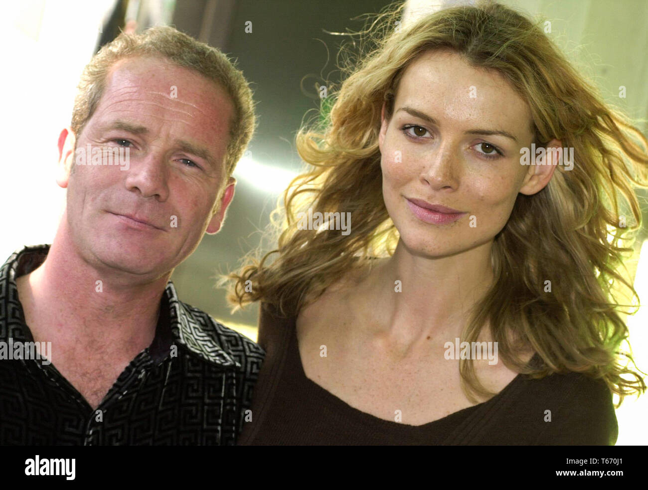 The launch of Antonine Short Film Factory's 8 1/2 Scottish Film Scheme at Favorit in Edinburgh today Wednesday 17/8/00. Stars of the film Miss Julie, Peter Mullan and Saffron Burrows are  pictured. Stock Photo