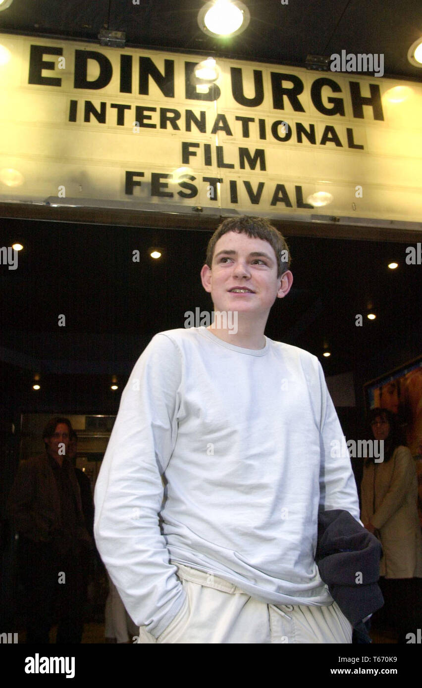 World Premiere of There's Only One Jimmy Grimble at the Cameo Cinema , Edinburgh, tonight ( Wednesday 16/8/00). Lewis McKensie who plays Jimmy arrives. © 2000 Roger Donovan, Media Photos, 4 Thornyhall, Dalkeith, Edinburgh. EH22 2ND. TEL: 0131 6605942. MOBILE: 0411 325100.  e-mail: roger@mediaphotos.co.uk www.mediaphotos.co.uk VAT No: 703 5639 44. Stock Photo