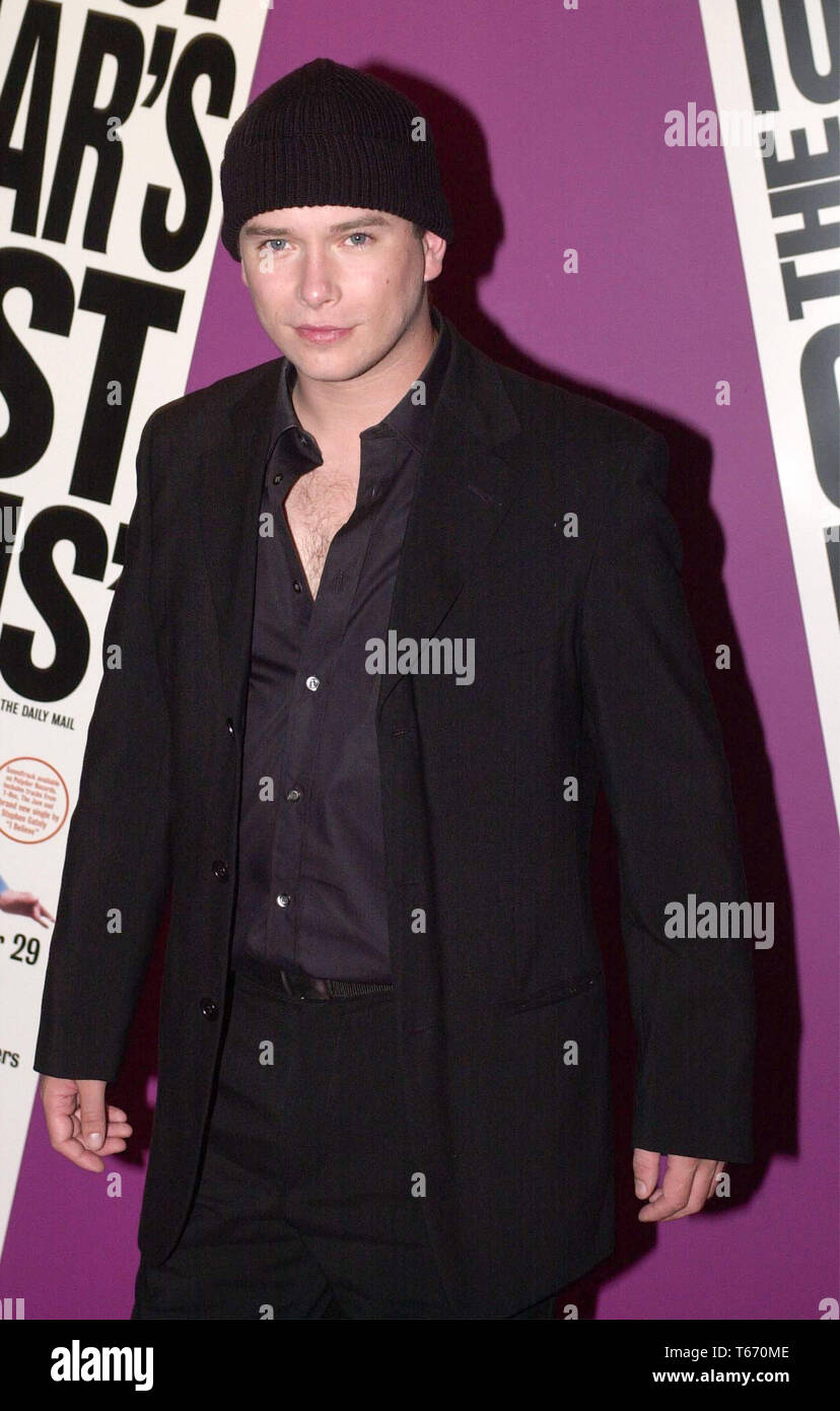 UK Premiere of Billy Elliot at UGC Cinema , Edinburgh tonight. Sunday 20/8/00. Pictured is  Stephen Gately of Boyzone who's new single I Believe features in the film. Stock Photo