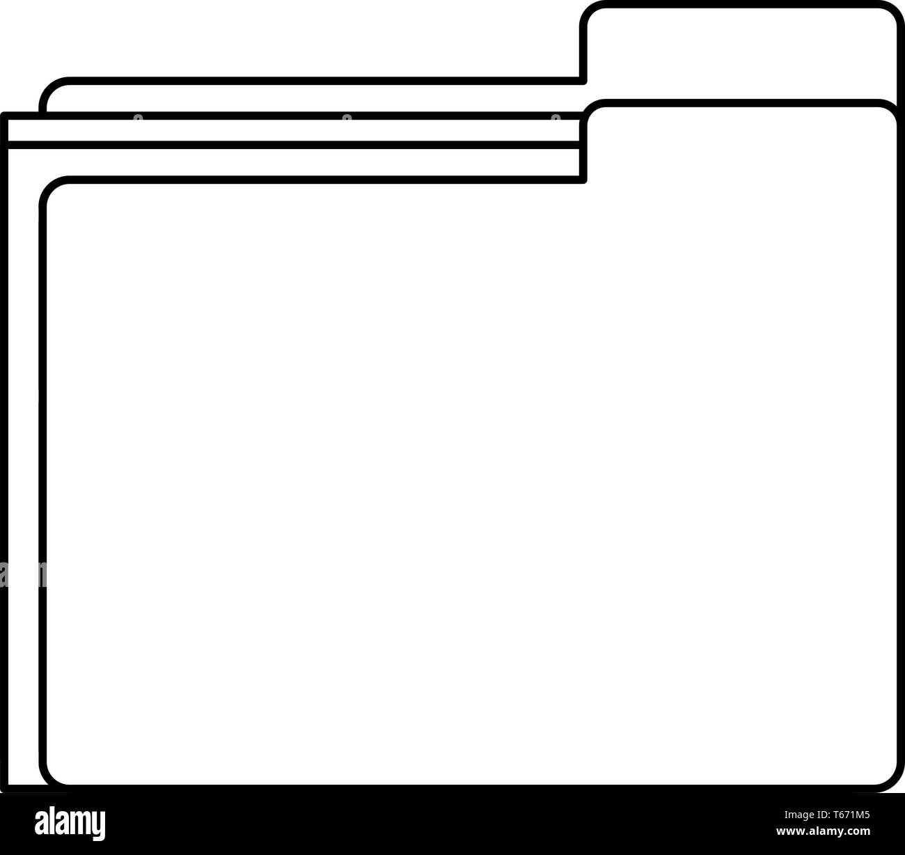 documents folder icon in black and white Stock Vector Image & Art - Alamy