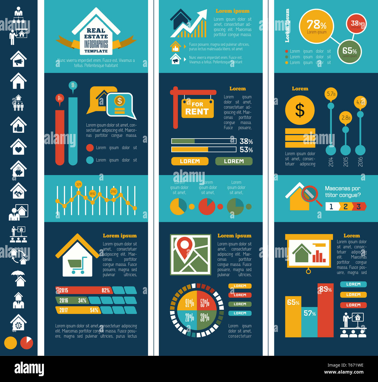 Property Inforgraphic Real estate infographics template hi-res stock photography and images ...
