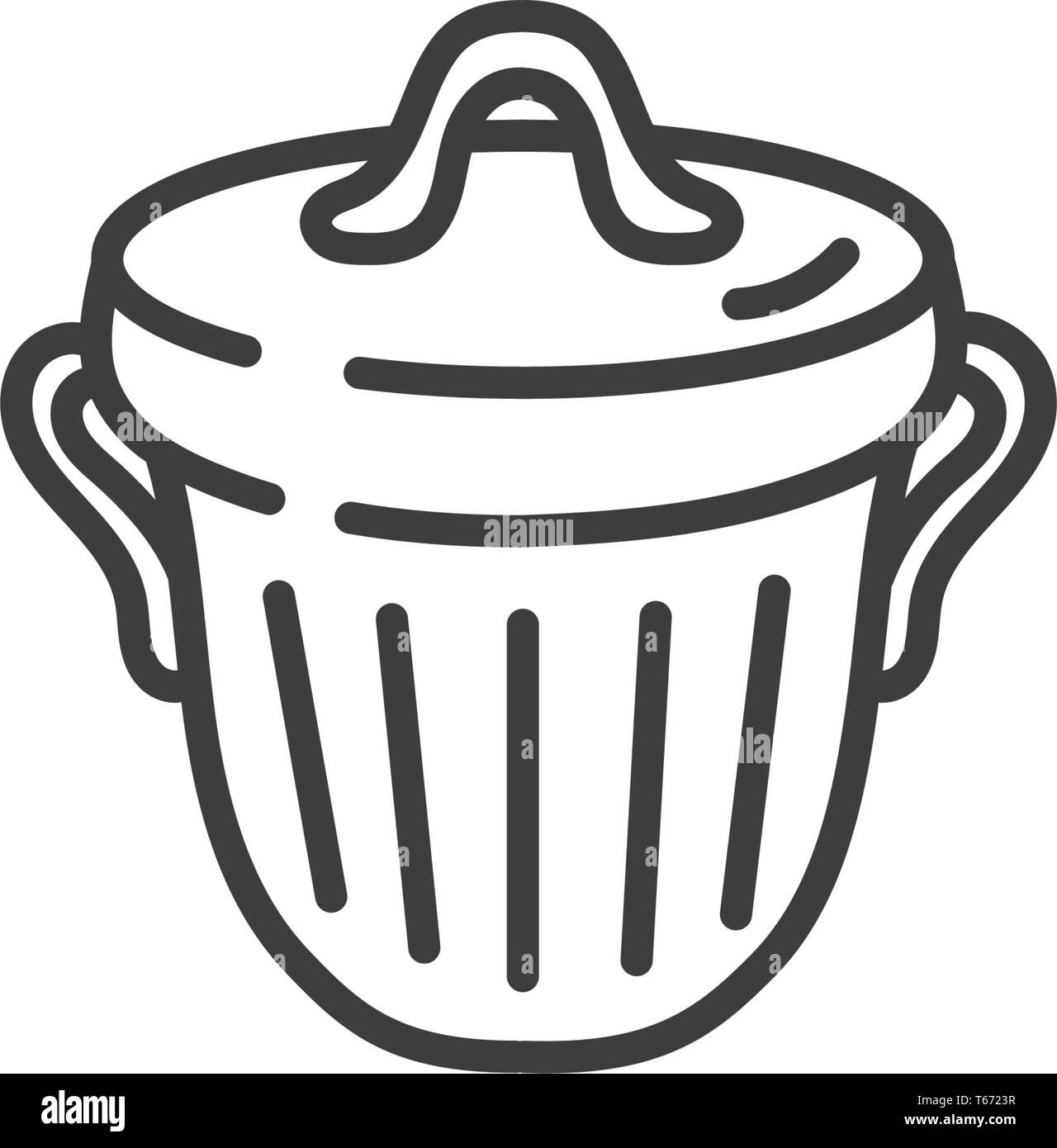 Trash can black simple icon Stock Vector Image & Art - Alamy