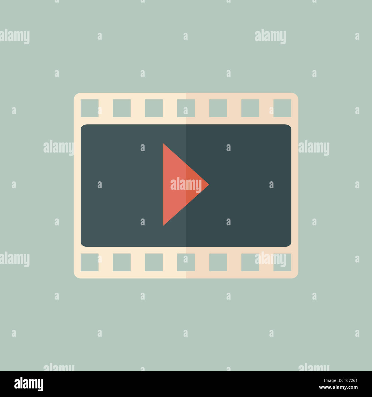 Flat Video Icon Stock Photo - Alamy