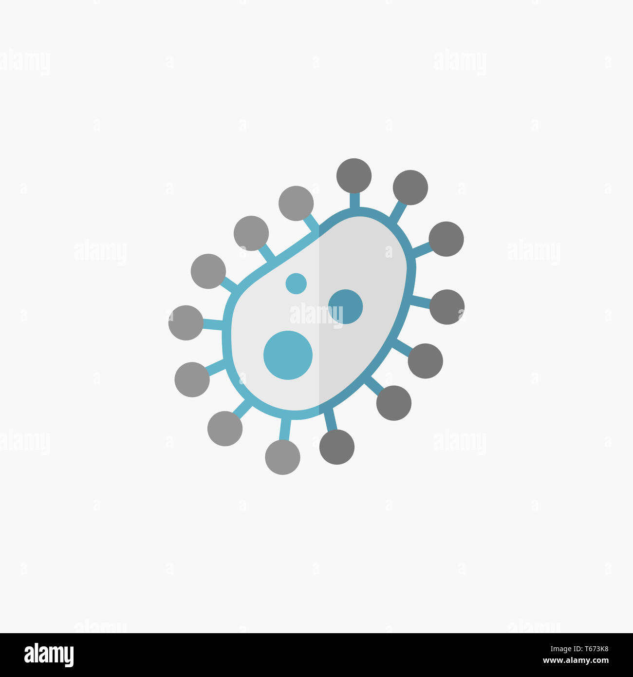 Bacterium Flat Icon Stock Photo