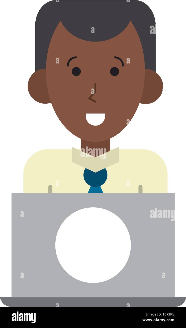 Mature man laptop notebook Stock Vector Images - Alamy