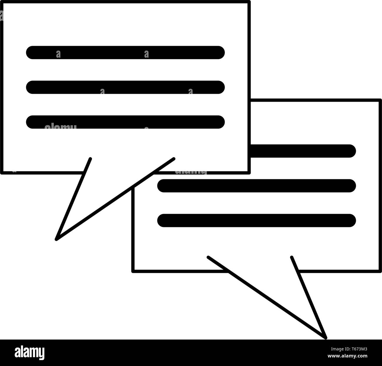 speech bubble icon in black and white Stock Vector Image & Art - Alamy