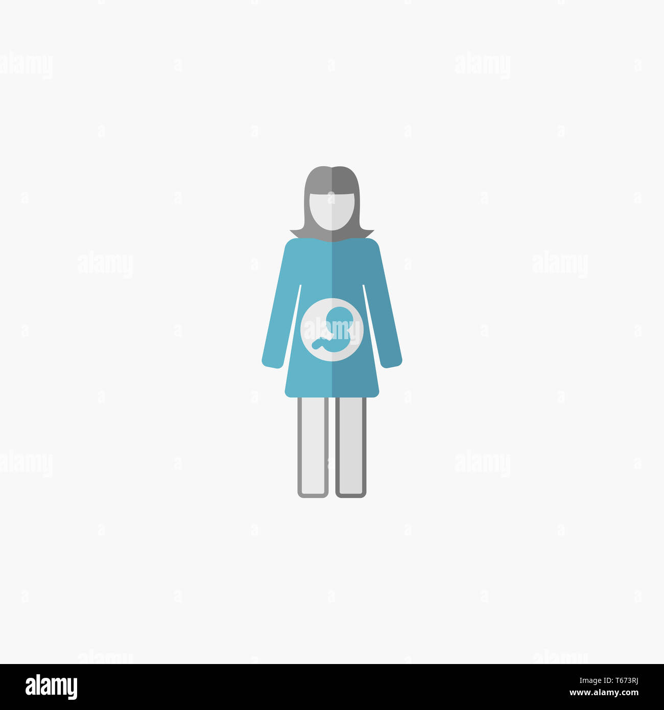 Maternity Flat Icon Stock Photo - Alamy