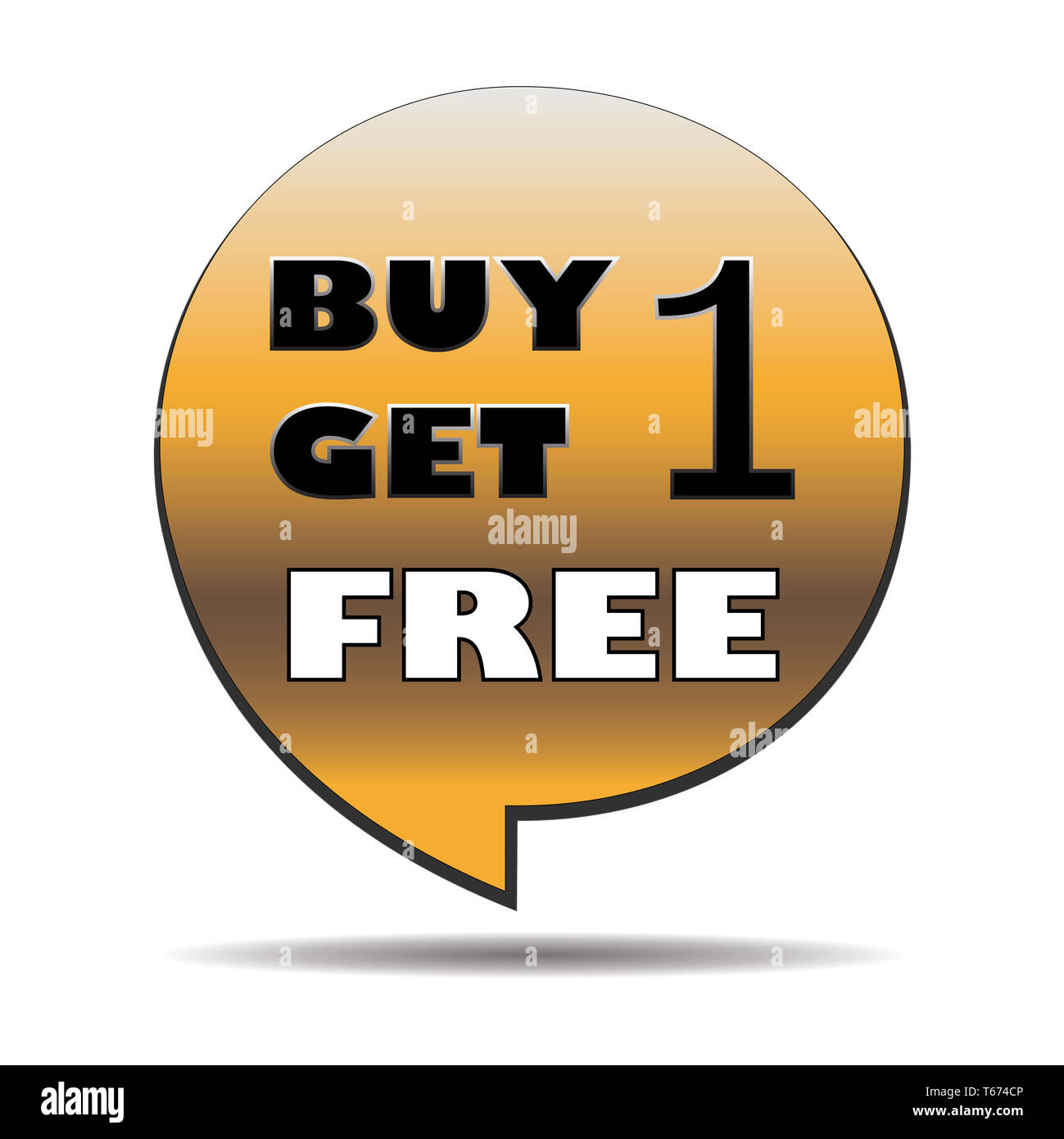 Get 1 Buy 1 tag Stock Photo