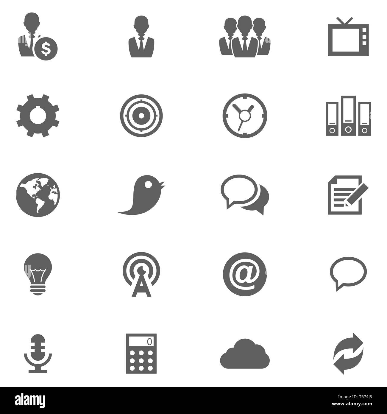 Cloud Icon set Stock Photo - Alamy