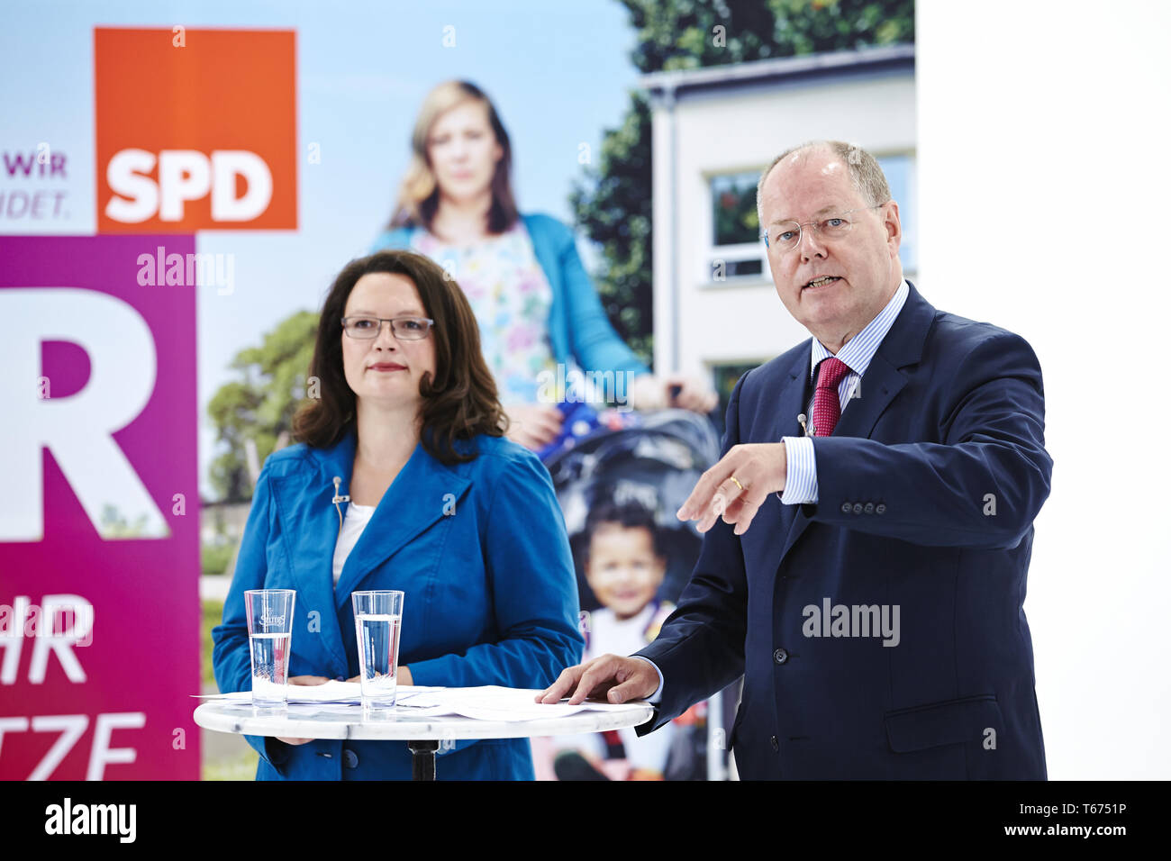 Presentation of SPD election campaign in Berlin Stock Photo