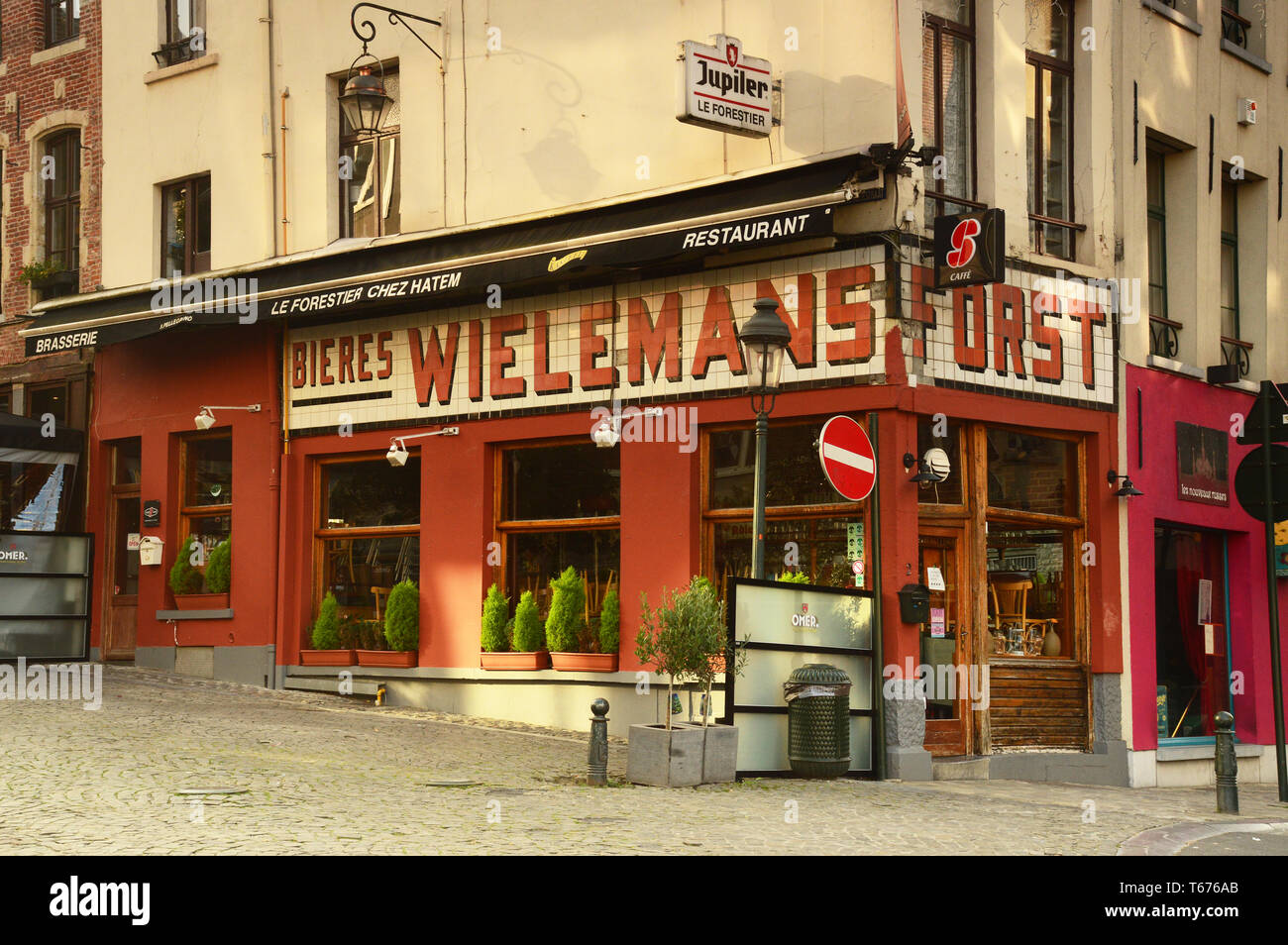 Old Style Bar and Brasserie, Brussels, Belgium Stock Photo Alamy