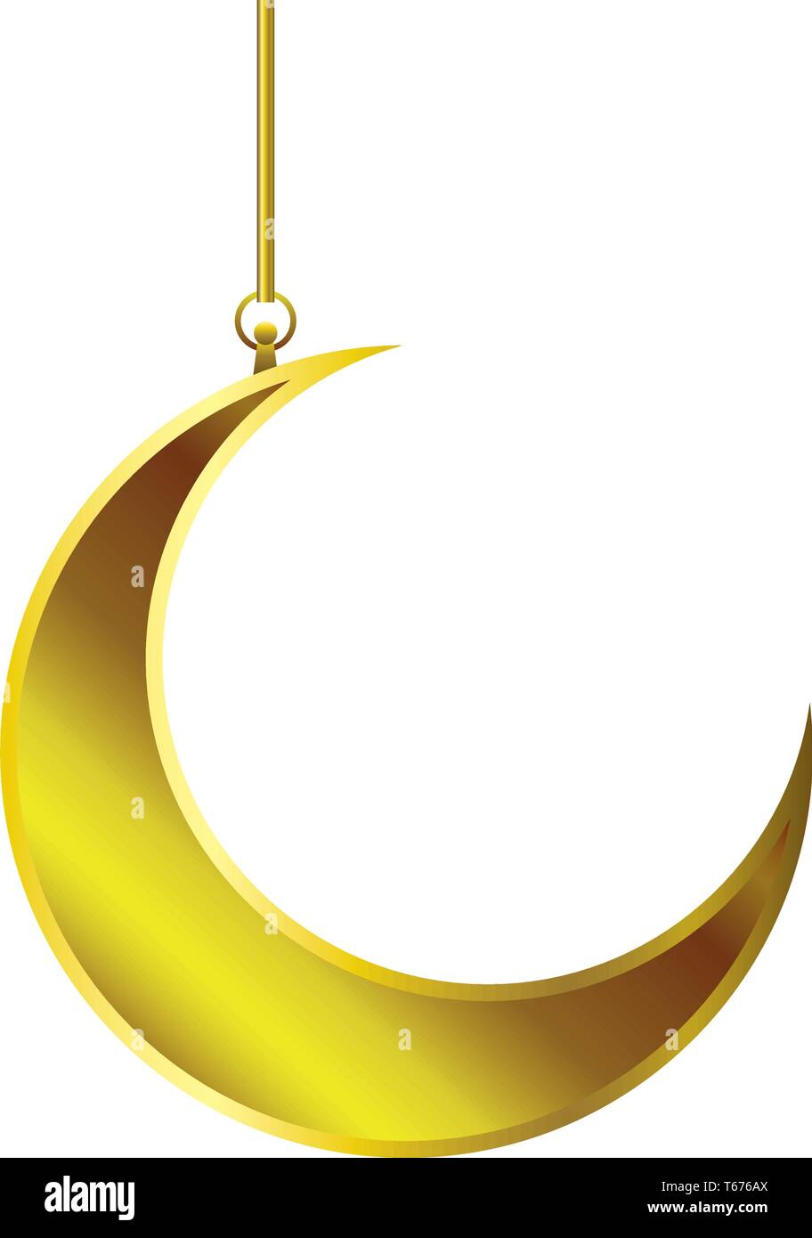 Gold glitter moon icon hi-res stock photography and images - Alamy