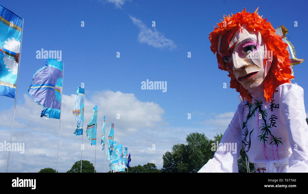 David Bowie at Glastonbury Music Festival Stock Photo