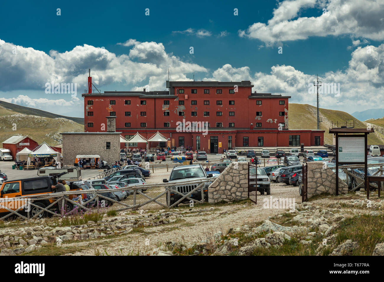 Hotel Campo Imperatore, Mussolini prison. Abruzzo Stock Photo