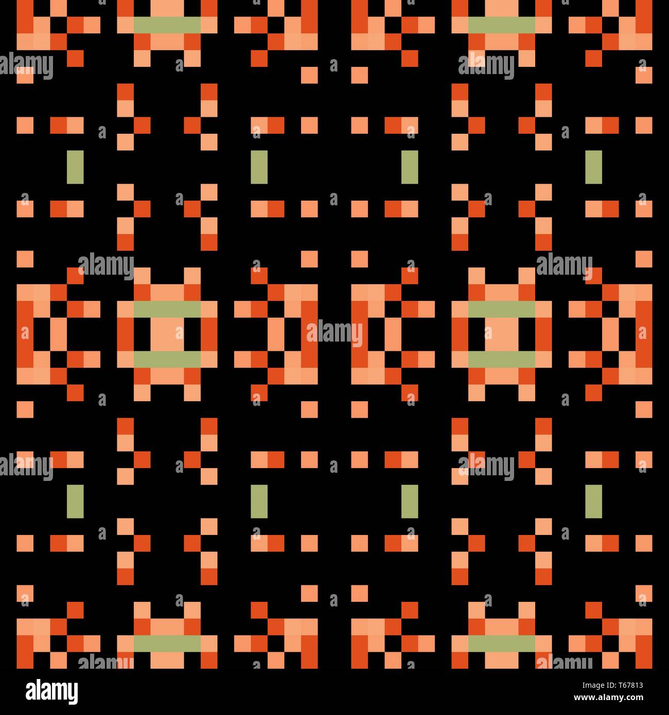 seamless pixel pattern mosaic. abstract background with squares can be ...