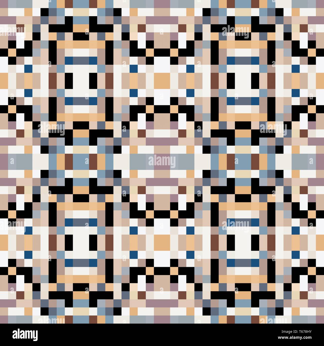 seamless pixel pattern mosaic. abstract background with squares can be ...