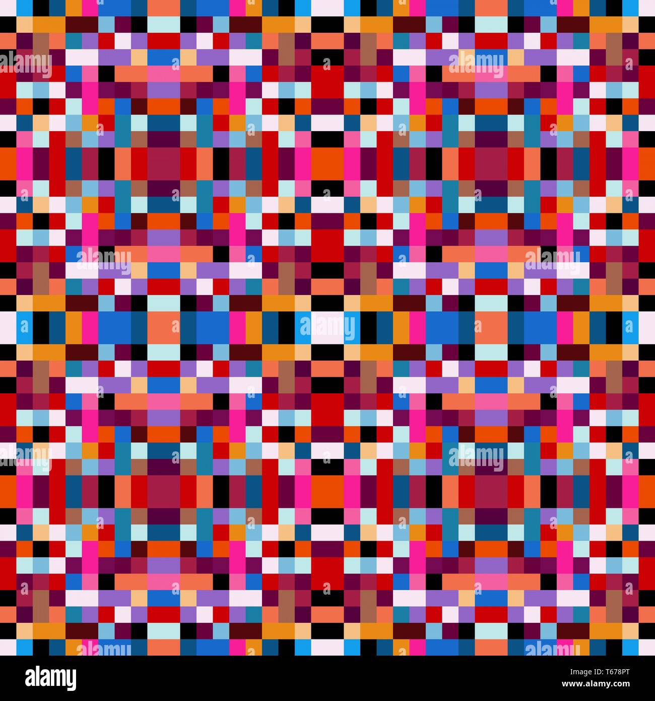 seamless pixel pattern mosaic. abstract background with squares can be ...
