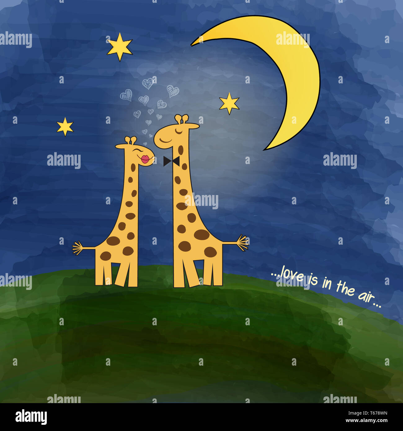 Giraffes cartoon hi-res stock photography and images - Alamy