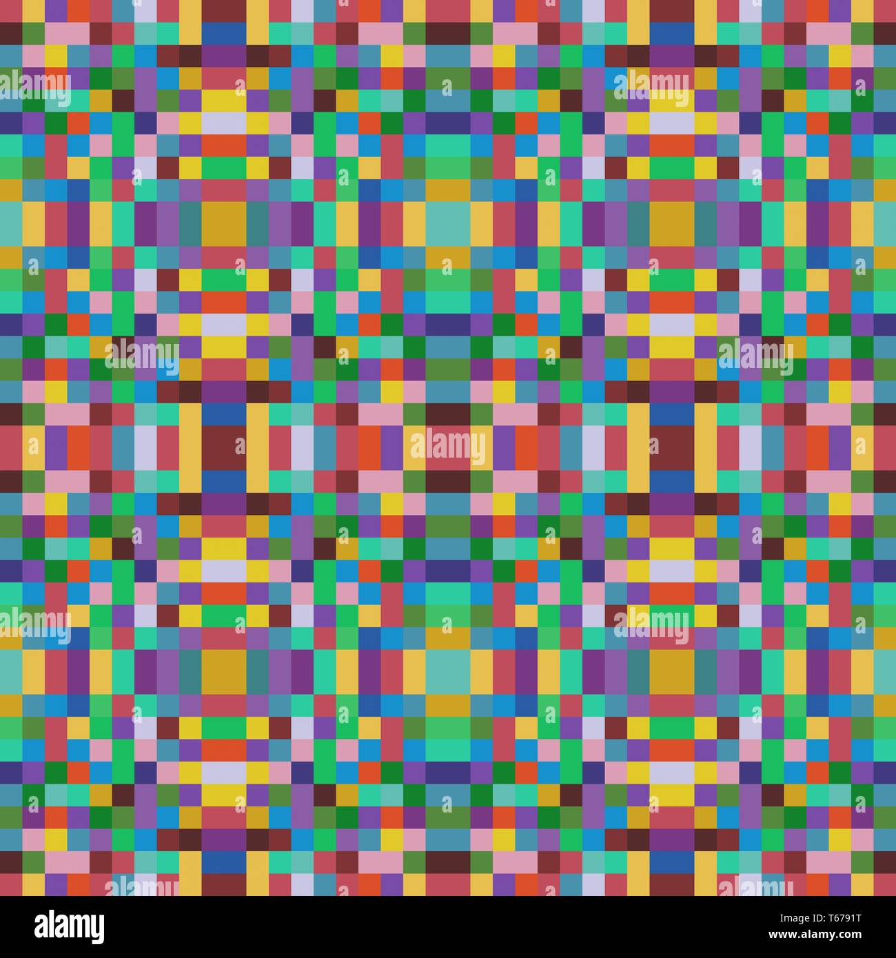 seamless pixel pattern mosaic. abstract background with squares can be ...
