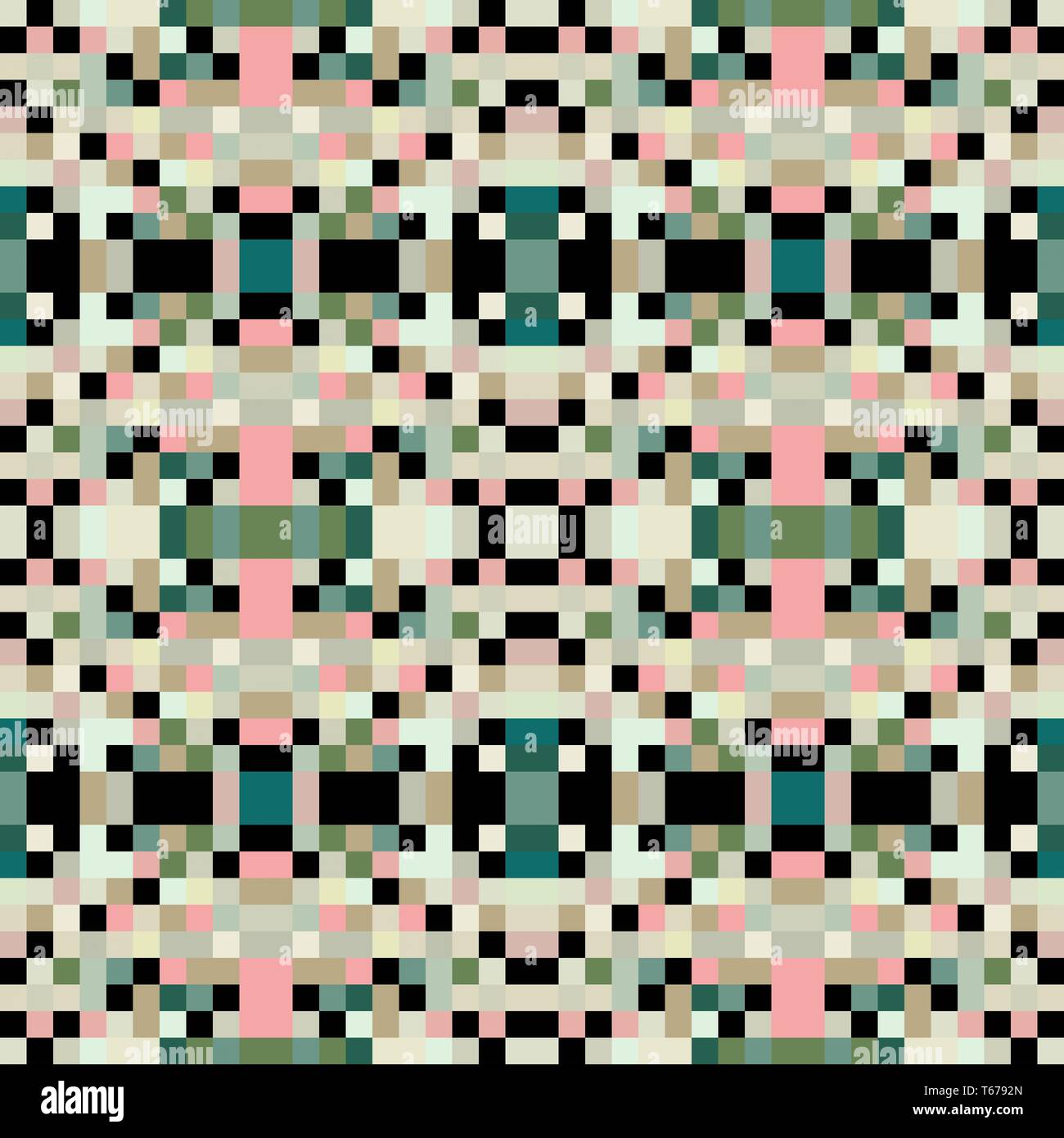 seamless pixel pattern mosaic. abstract background with squares can be ...