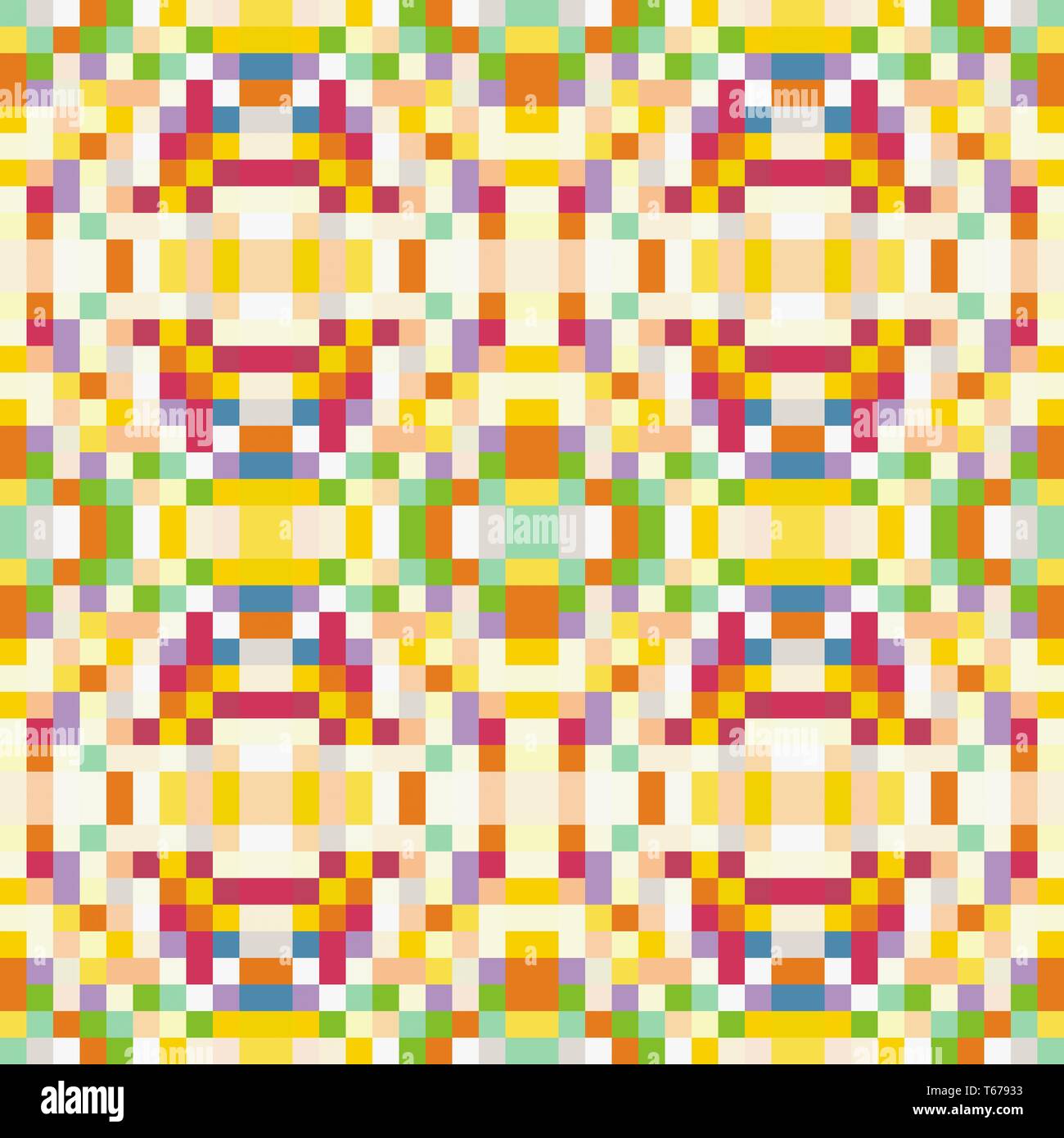 seamless pixel pattern mosaic. abstract background with squares can be ...