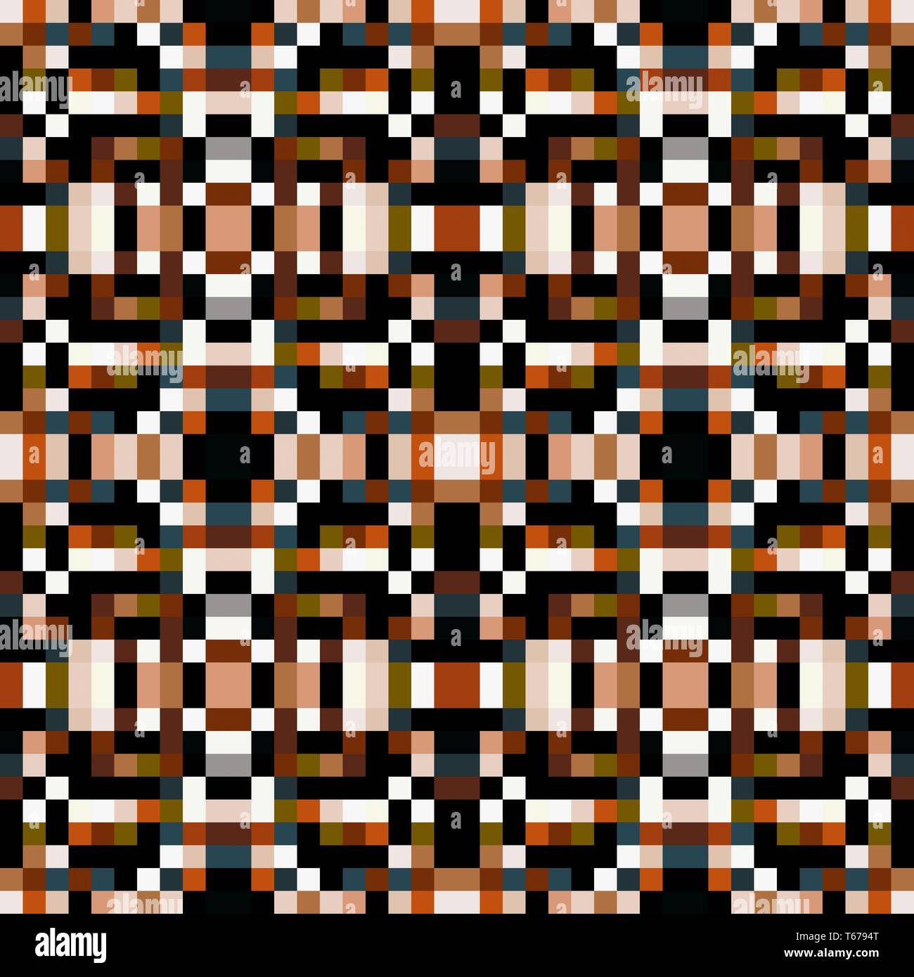seamless pixel pattern mosaic. abstract background with squares can be ...
