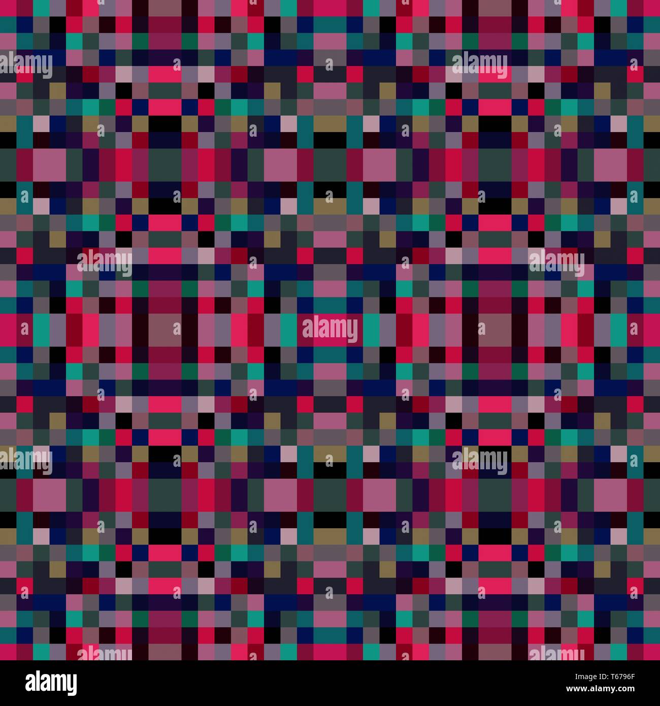 seamless pixel pattern mosaic. abstract background with squares can be ...