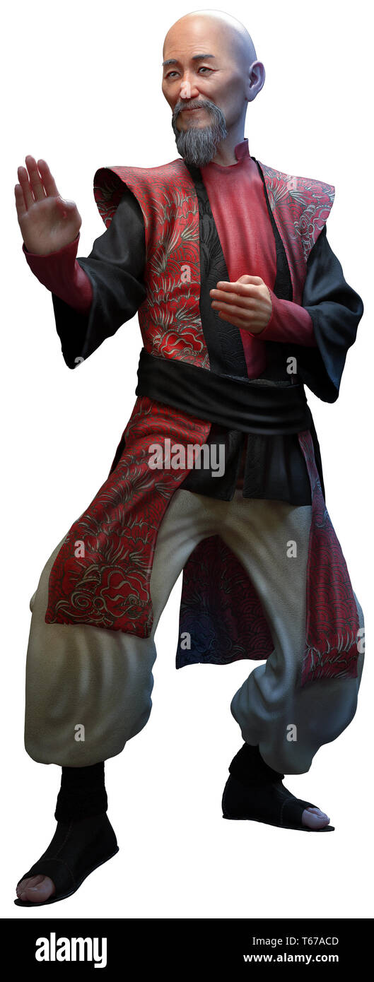 Martial arts expert 3D illustration Stock Photo Alamy