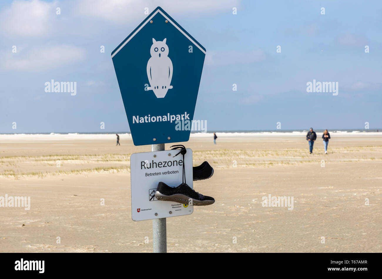 North Sea island Juist, East Frisia, nature reserve, in the Wadden Sea National Park, at the western end, Billriff, Lower Saxony, Germany, Stock Photo