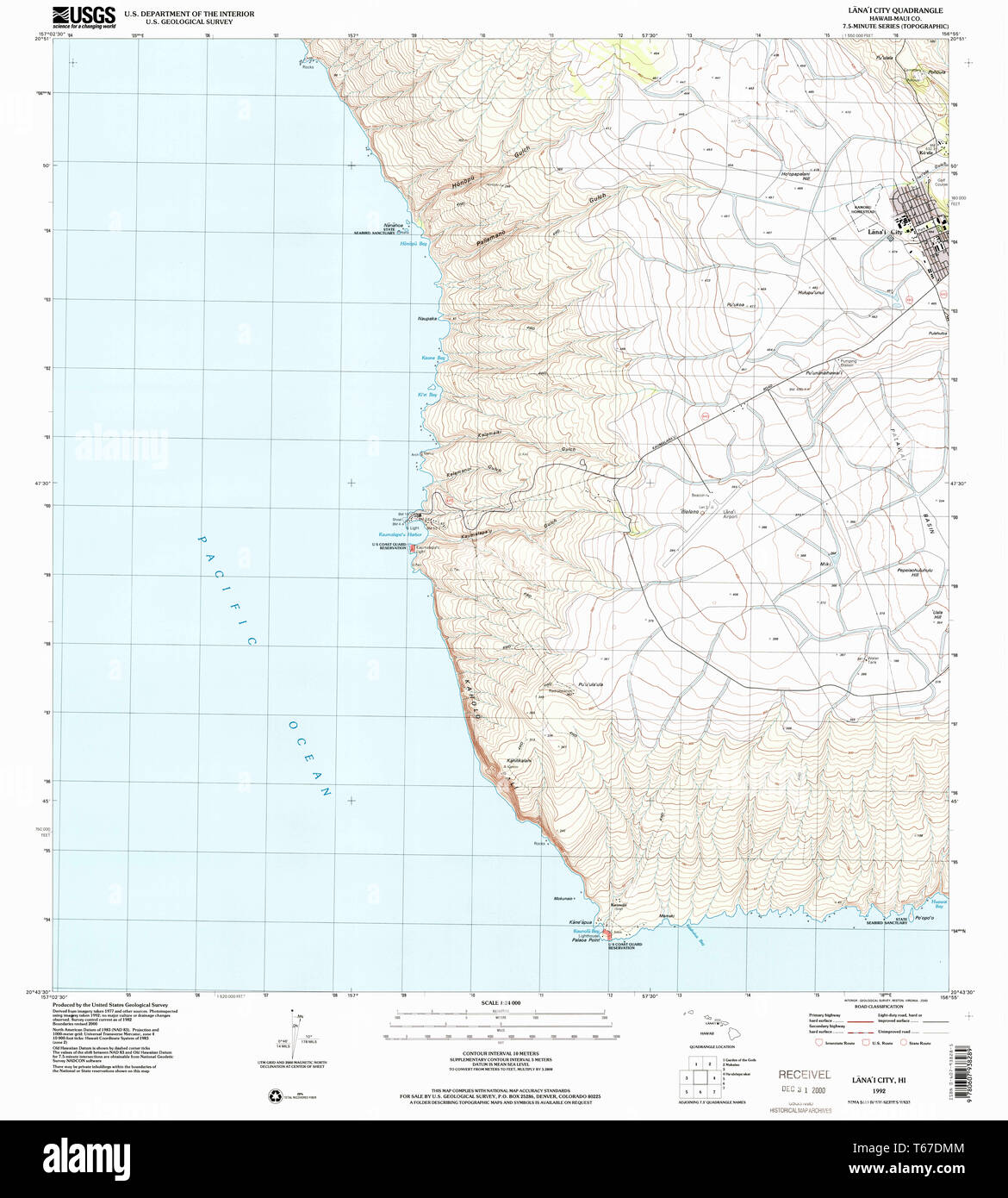 Lanai map hires stock photography and images Alamy