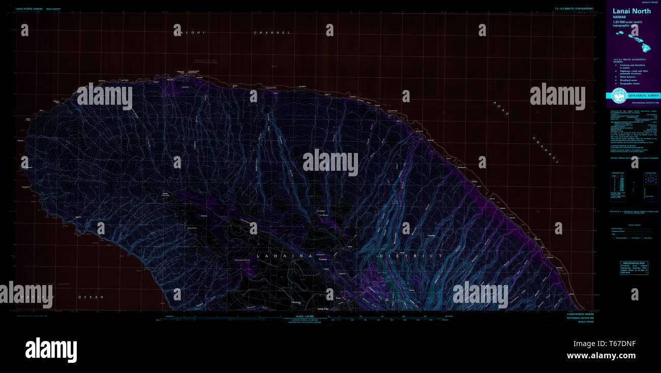 Lanai map hi-res stock photography and images - Alamy