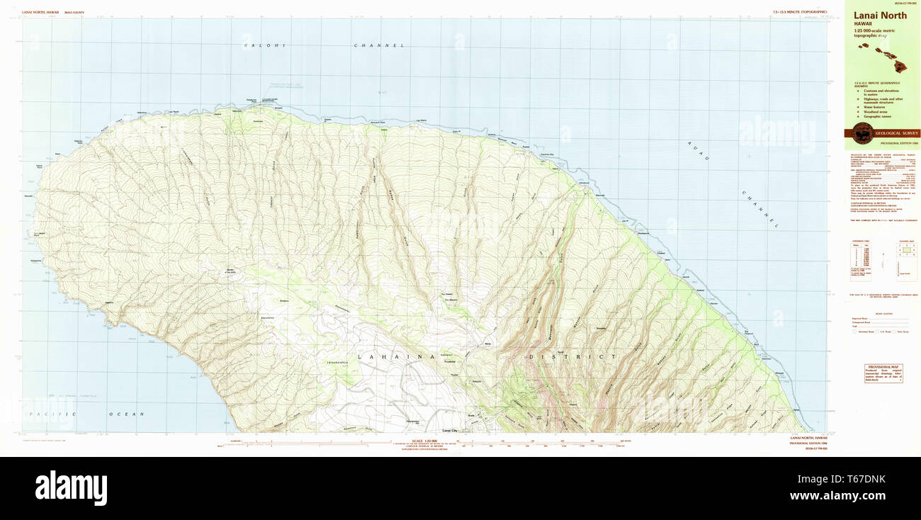 Lanai map hi-res stock photography and images - Alamy