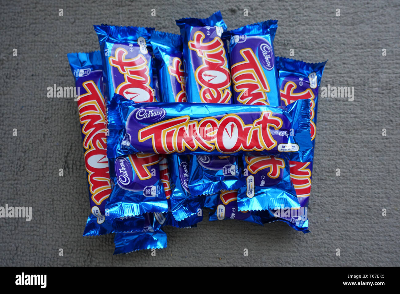 Time Out chocolate bars Stock Photo