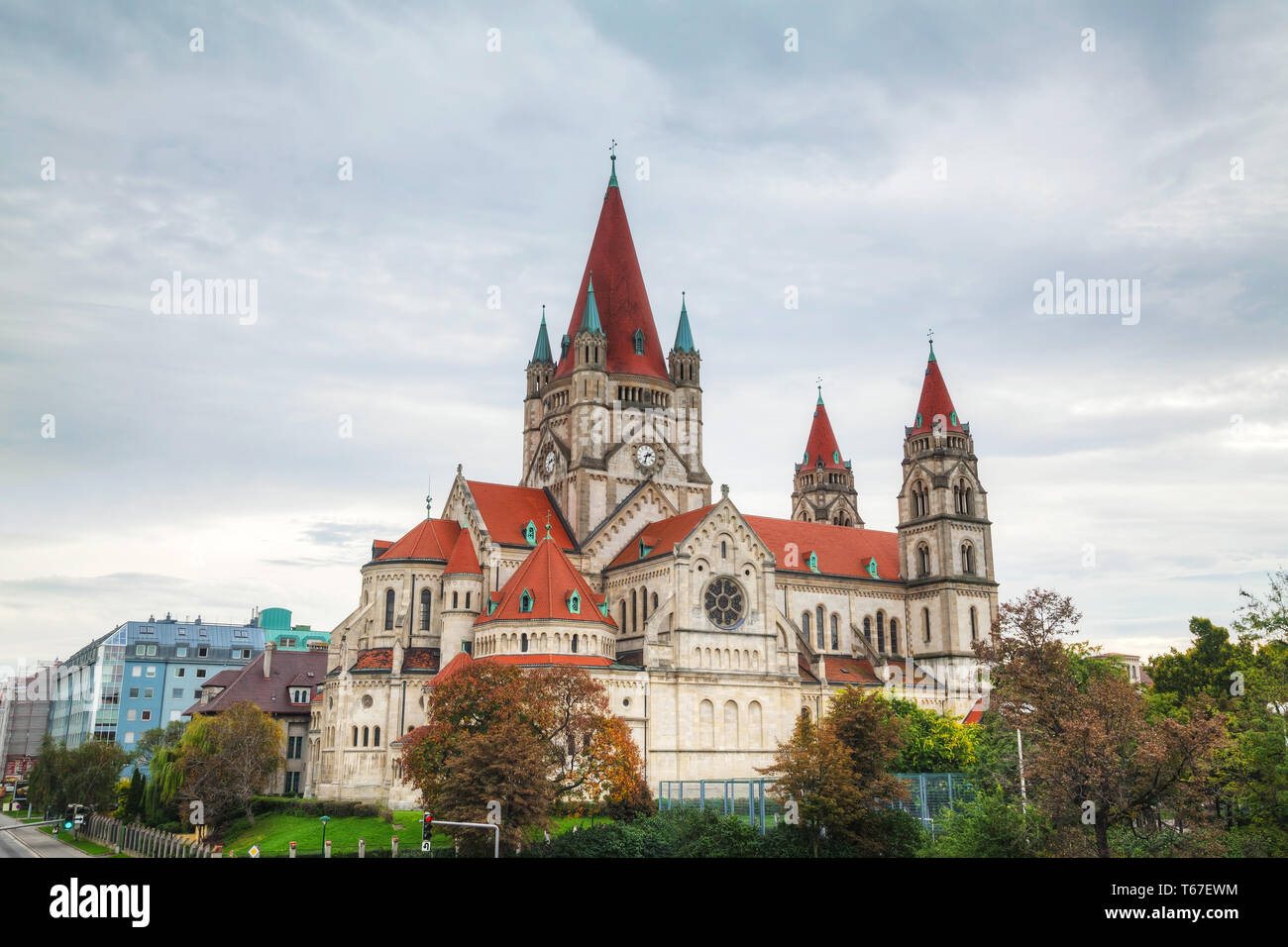 St. Francis of Assisi Church in Vienna, Austria Stock Photo