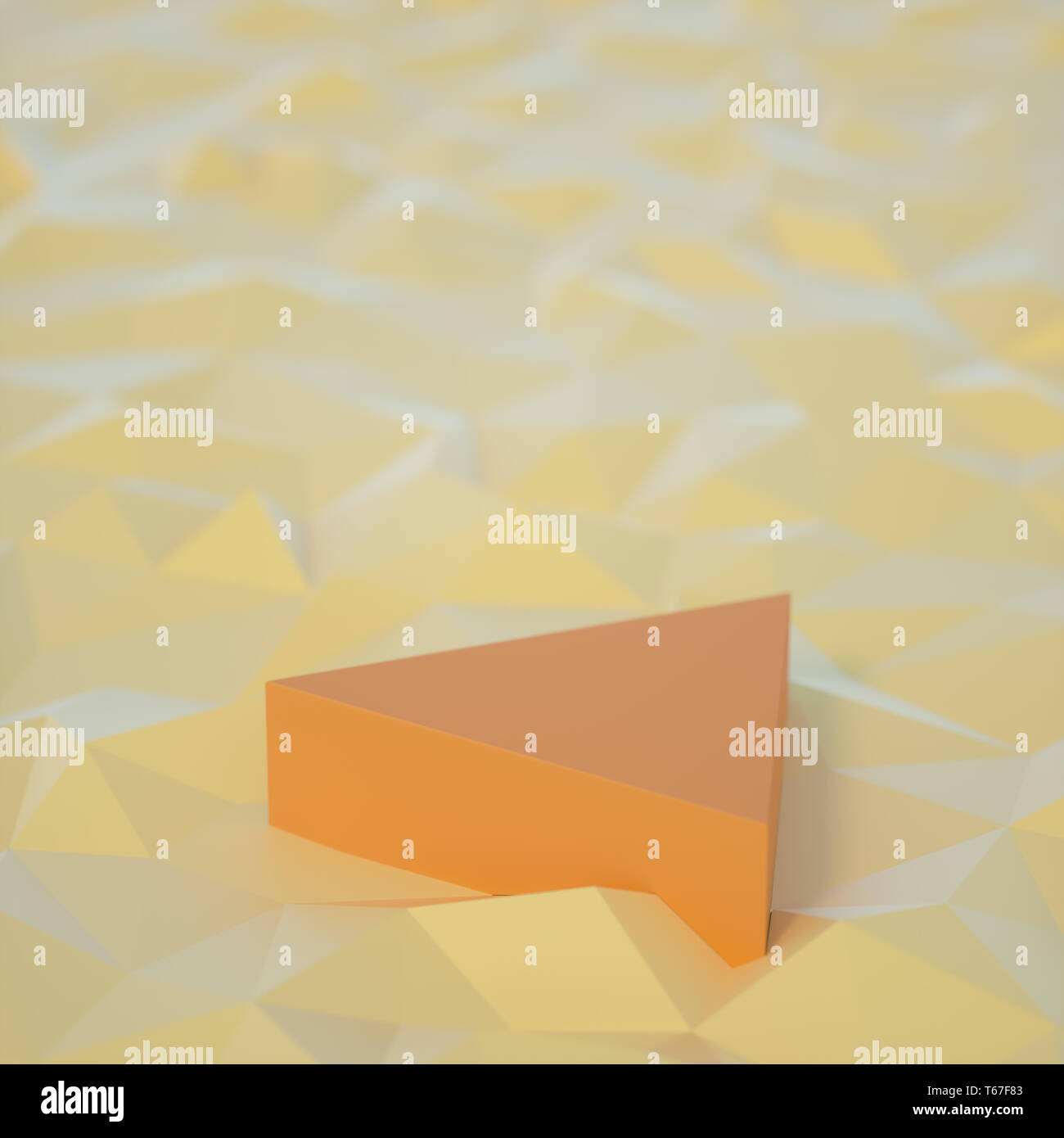 Podium on a geometric background with bokeh effect Stock Photo