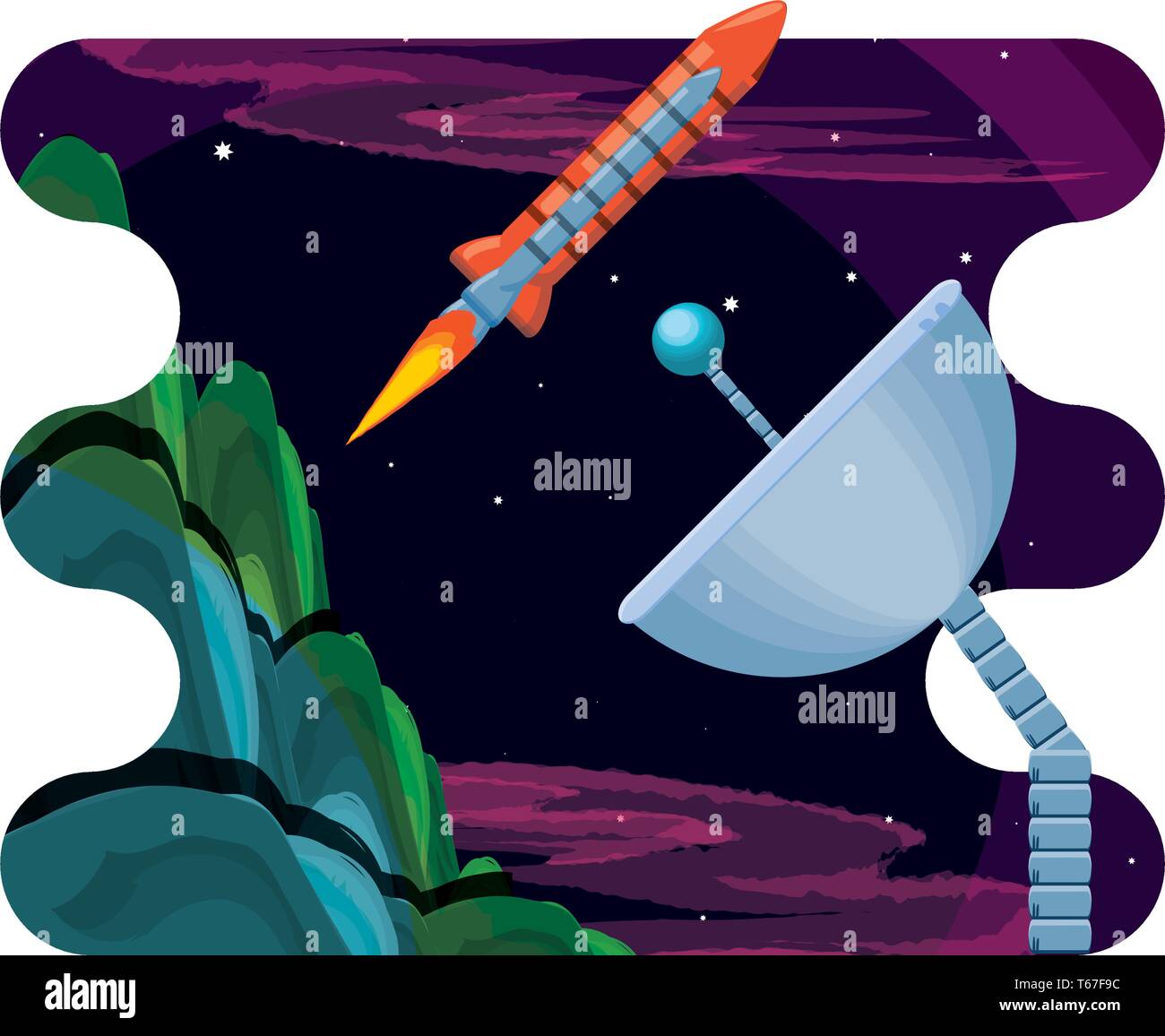 space rocket isolated icon vector illustration design Stock Vector ...