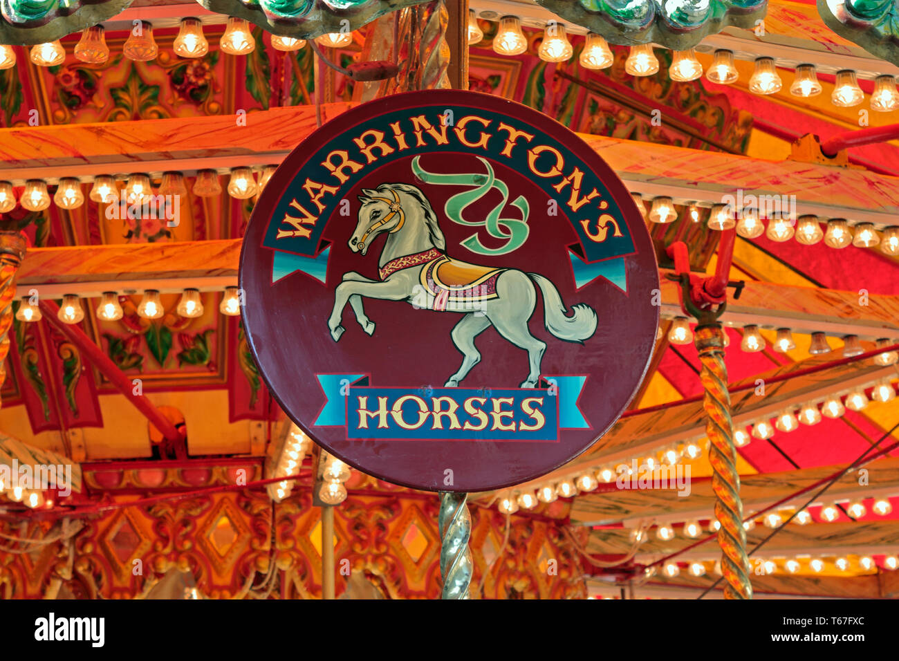 Warringtons Carousel, York Stock Photo