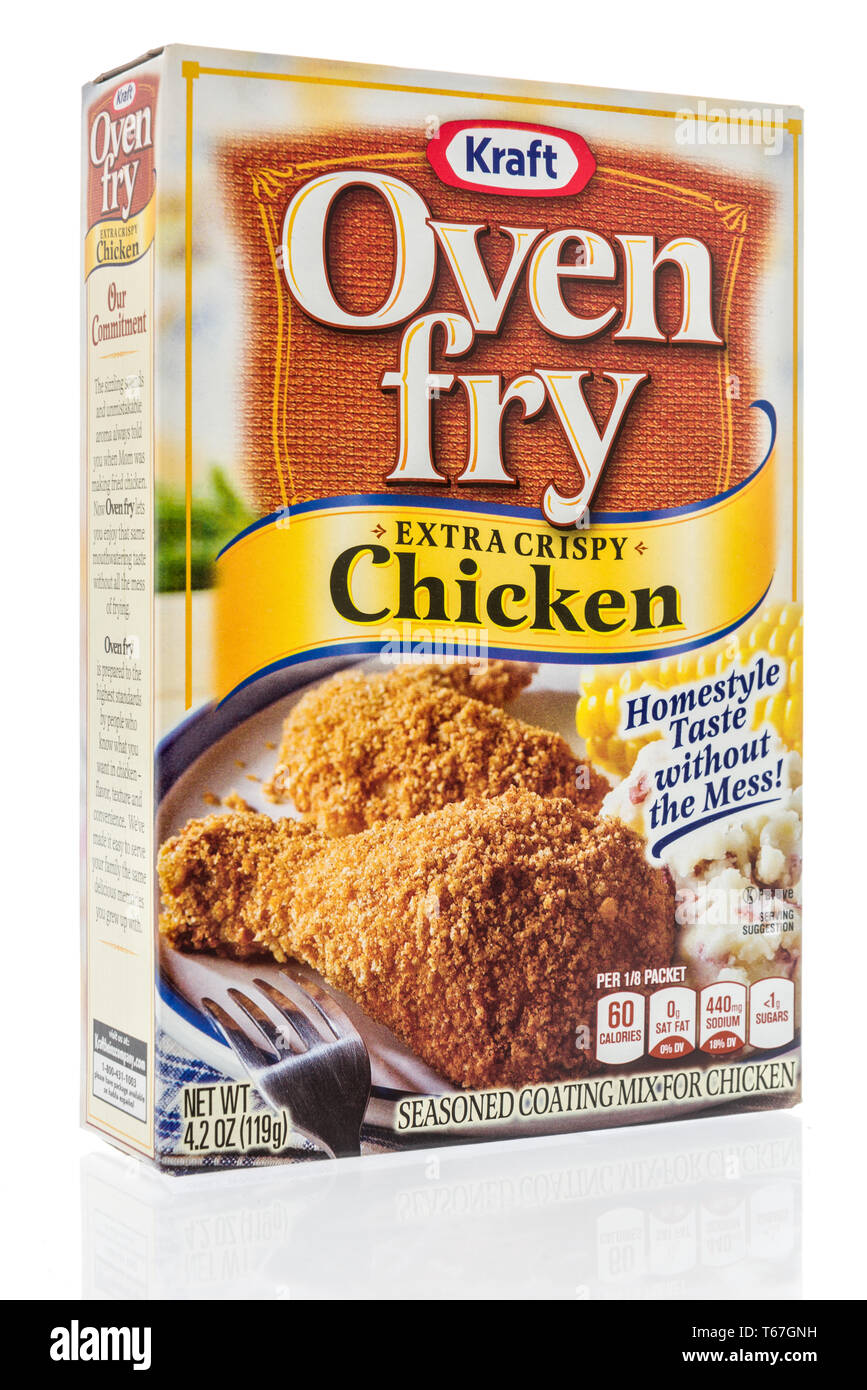Winneconne, WI 22 April 2019 A package of Kraft oven fry seasoned