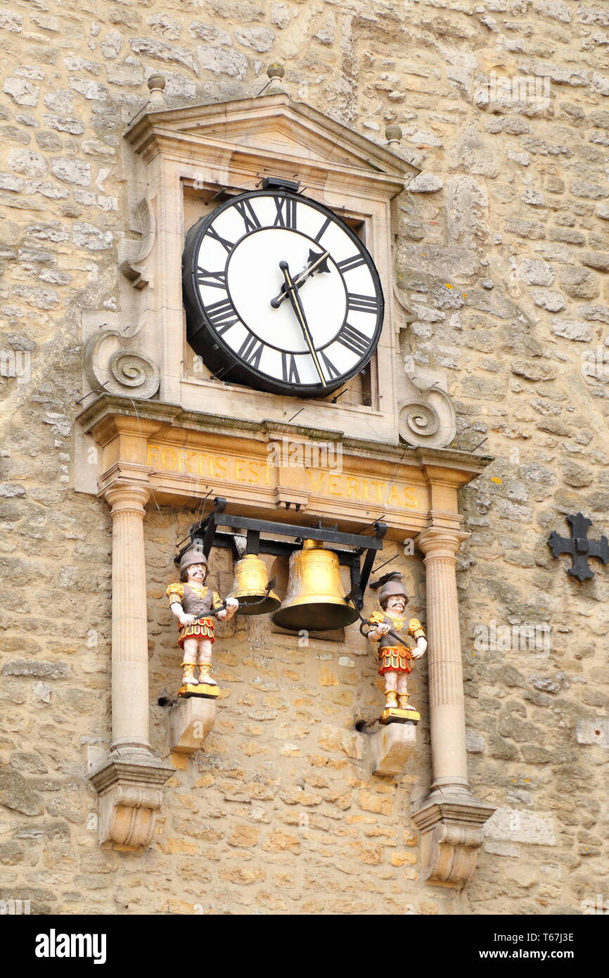 Carfax Tower Clock, St Martin's Tower, Oxford, United Kingdom Stock Photo