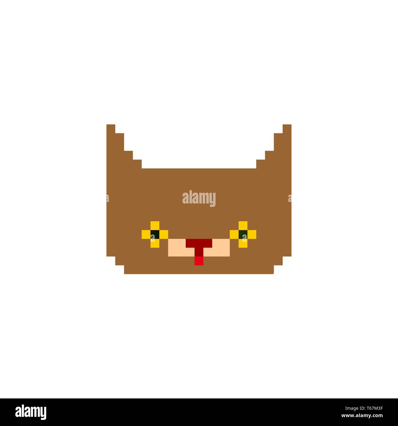 Classic 8 bit pixel art illustration of cute kitten. Retro 8 bit pixel art  style simple illustration of cute kitten used in old arcade games played on  Stock Photo - Alamy